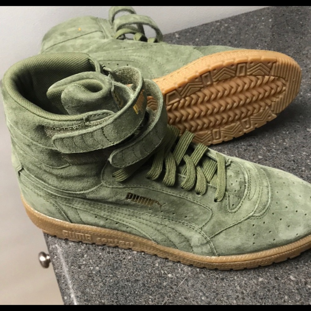 Army Green Puma Sky Contact Sneakers